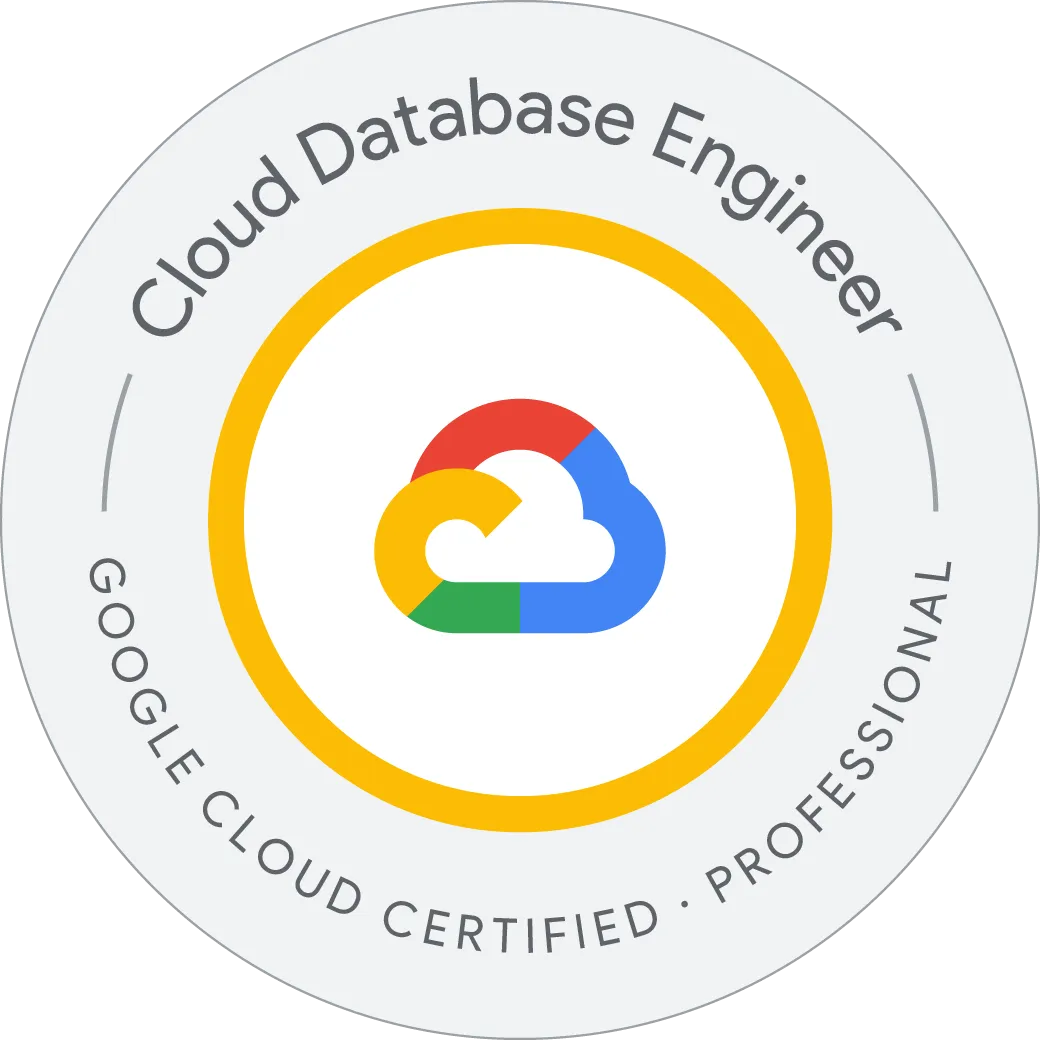 Google Certified Professional Cloud Database Engineer Badge
