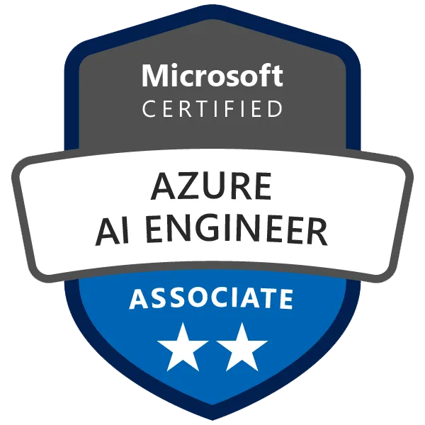 Microsoft Certified Azure AI Engineer Associate AI-102 Badge