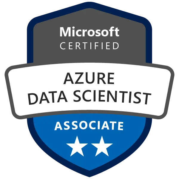 Microsoft Certified Azure Data Scientist Associate DP-100 Badge