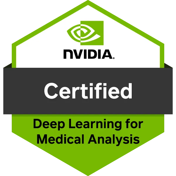 NVIDIA Deep Learning Institute Deep Learning for Medical Analysis 2016 Badge