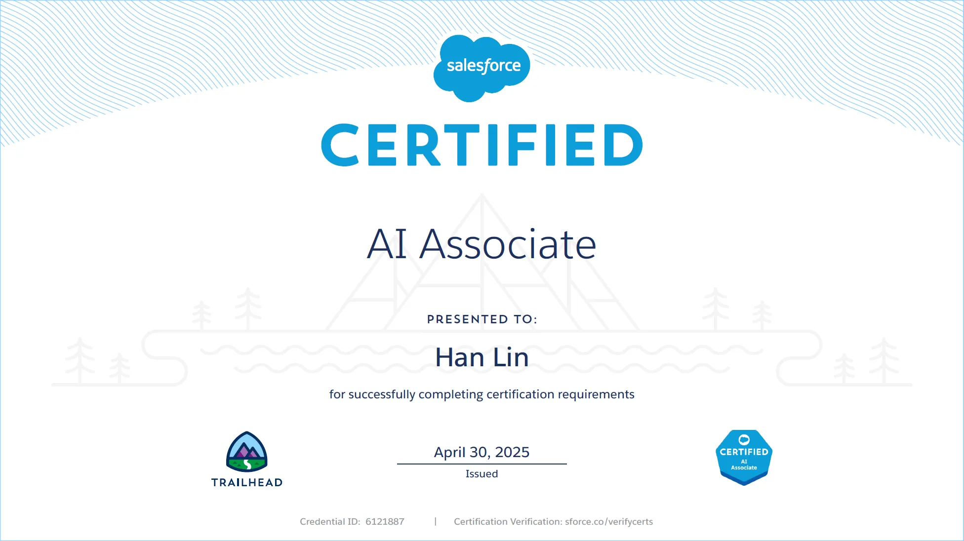 Salesforce Certified AI Associate Certificate